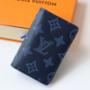 Louis Vuitton Pocket Card Holder – Embossed Blue