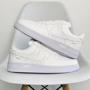 Original Box Version with Accessories Louis Vuitton x Nike Air Force 1 Low White Low-Top Cowhide Leather Casual Shoes Sneakers Skate Shoes Men's Shoes Women's Shoes 1A9V87