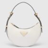 Prada Arque Mini Shoulder Bag in White Leather
