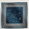 Hermes Blue Tatouages Marins Bandana Shawl 140