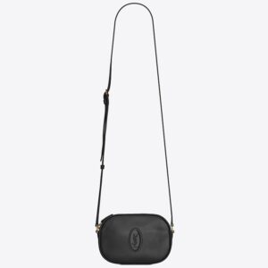 Saint Laurent LE 61 Camera Bag In Black Leather