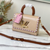 Louis Vuitton Epi Top Handle Twist MM Handbag – Apricot