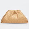 Bottega Veneta Large Pouch Clutch In Beige Intrecciato Lambskin