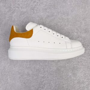Alexander McQueen White and Tan Low-Top Sneakers Casual Footwear Platform Shoes Height-Enhancing Footwear Men's Shoes Women's Shoes