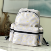 Louis Vuitton Monogram Shadow Calfskin Backpack – White