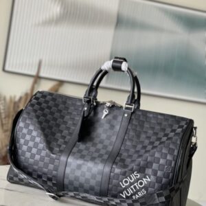 Louis Vuitton KEEPALL BANDOULIÈRE 50 Travel Bag – Black