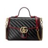 Replica Gucci GG Marmont Small Top Handle Bag 498110 Black