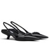 Prada Slingback Pumps In Black Brushed Leather