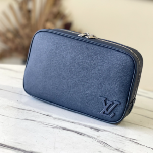Louis Vuitton Practical Toiletry Leather Clutch – Blue