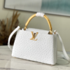 Louis Vuitton Medium Capucines Ostrich Leather Handbag – White