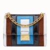 Fendi Kan U Shoulder Bag In Multicolor Leather and Suede