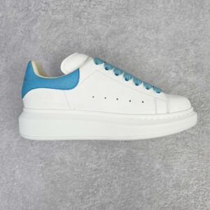 Alexander McQueen White Blue Tail Low-Top Sneakers Casual Shoes Chunky-Soled Shoes Height-Enhancing Shoes Men's Shoes Women's Shoes