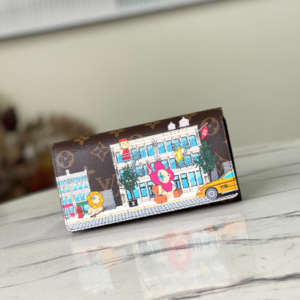 Louis Vuitton Damier Ebene Canvas Sarah Wallet