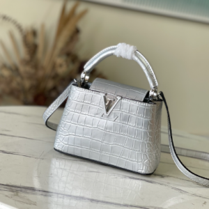 Louis Vuitton Capucines Mini Handbag – Silver