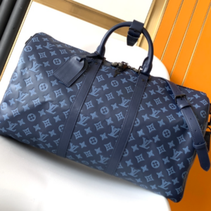 Louis Vuitton Keepall BANDOULIÈRE 50 Travel Bag – Blue