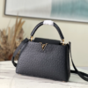 Louis Vuitton Medium Capucines Ostrich Leather Handbag – Black