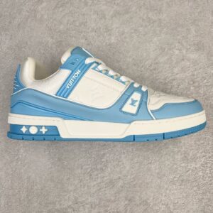 Louis Vuitton Trainer Light Blue Low-Top Casual Shoes Sneakers Men's Shoes Women's Shoes 1AA6X0