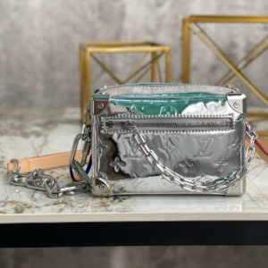 Louis Vuitton Mini Soft Trunk Handbag – Silver