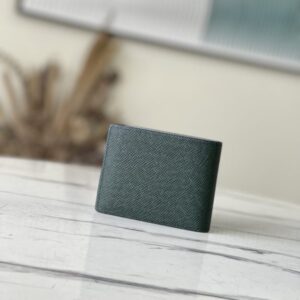 Louis Vuitton Saffiano Green Slender Wallet