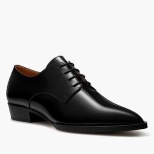 Dior Black LA Derby Flat Shoe With White Star