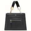 Fendi Small Runaway Bag In Black Calfskin Leather