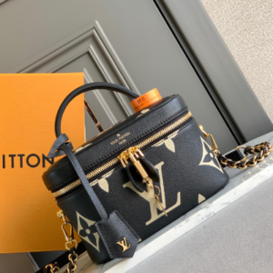 Louis Vuitton Monogram Empreinte Leather Vanity PM Noir Bag – Black