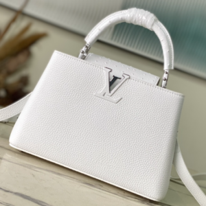 Louis Vuitton Capucines Taurillon Medium Handbag – White