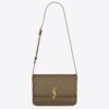 Saint Laurent Solferino Medium Bag In Khaki Calfskin