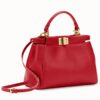 Fendi Peekaboo Mini Bag In Red Nappa Leather