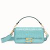 Fendi Pale Blue FF Motif Medium Baguette Bag
