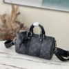 Louis Vuitton Black Flower This Keepall 25 Handbag