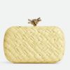 Bottega Veneta Knot Minaudiere Clutch In Ice Cream Foulard Intreccio Leather